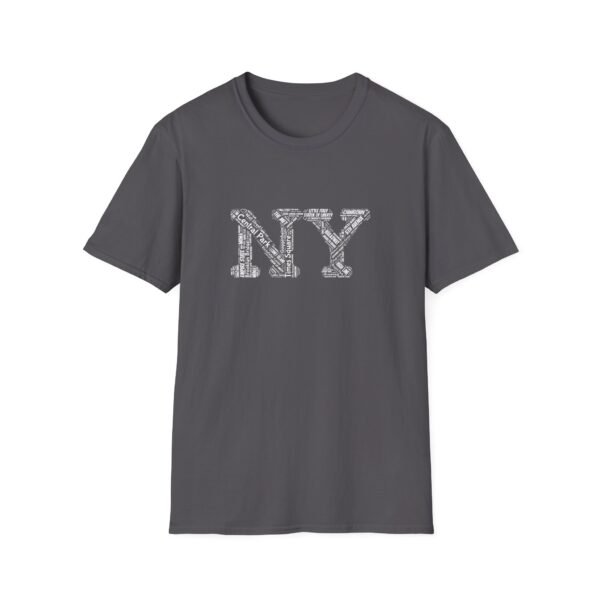 NY Typography T-Shirt – 100% Cotton Design Featuring Iconic New York City, Sizes XS-5XL
