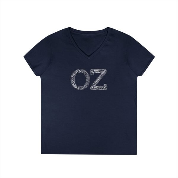 Australia ‘OZ’ V-Neck T-Shirt – 100% Cotton, Iconic Aussie Words Design S-3XL
