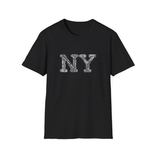 NY Typography T-Shirt – 100% Cotton Design Featuring Iconic New York City, Sizes XS-5XL