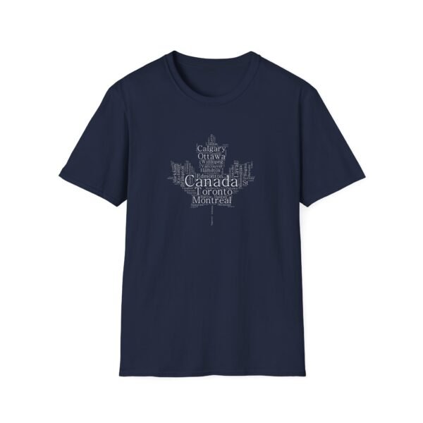 Maple Leaf Canada T-Shirt – 100% Cotton Design Featuring Canadian Cities, Sizes XS-5XL