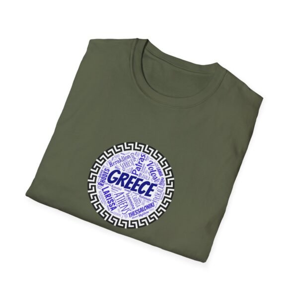 Greece T-Shirt – 100% Cotton, Greek Cities Typography Wordart Design XS-5XL
