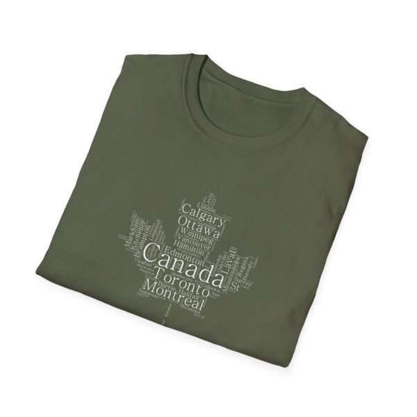 Maple Leaf Canada T-Shirt – 100% Cotton Design Featuring Canadian Cities, Sizes XS-5XL