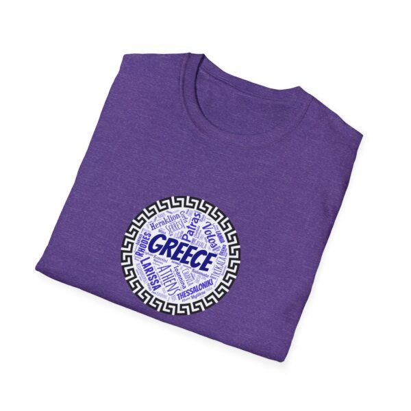 Greece T-Shirt – 100% Cotton, Greek Cities Typography Wordart Design XS-5XL