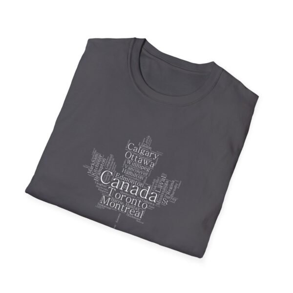 Maple Leaf Canada T-Shirt – 100% Cotton Design Featuring Canadian Cities, Sizes XS-5XL