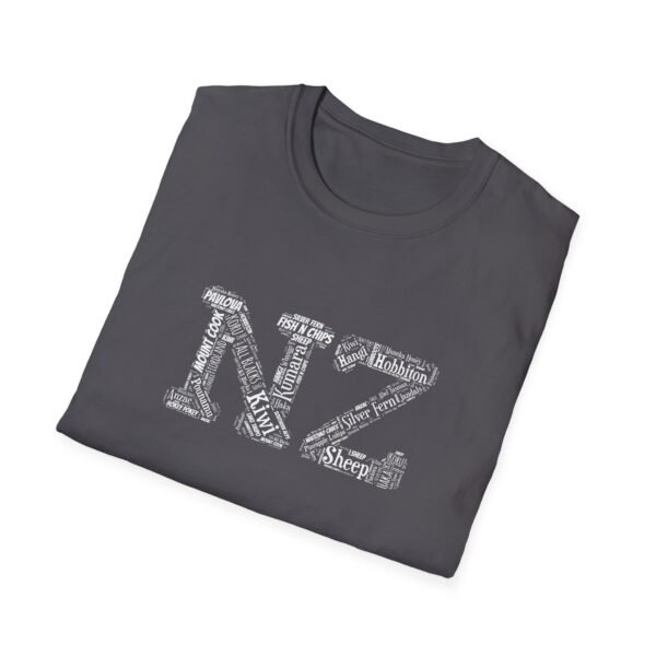NZ Typography T-Shirt – 100% Cotton Design Featuring Iconic New Zealand Words, Sizes XS-5XL