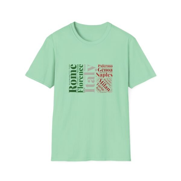 Italy Cities T-Shirt – 100% Cotton, Italian Flag Colors Design XS-5XL