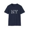 NY Typography T-Shirt – 100% Cotton Design Featuring Iconic New York City, Sizes XS-5XL