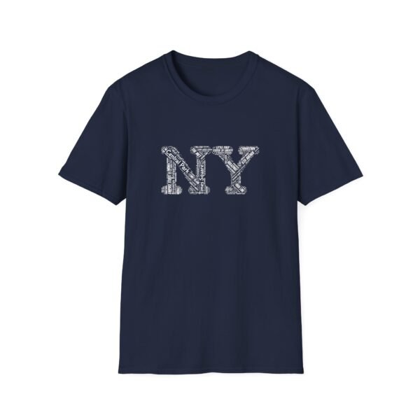 NY Typography T-Shirt – 100% Cotton Design Featuring Iconic New York City, Sizes XS-5XL