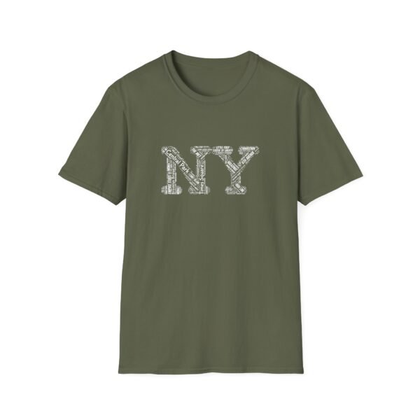 NY Typography T-Shirt – 100% Cotton Design Featuring Iconic New York City, Sizes XS-5XL