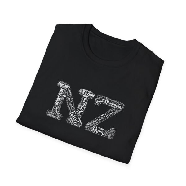 NZ Typography T-Shirt – 100% Cotton Design Featuring Iconic New Zealand Words, Sizes XS-5XL