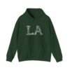 LA Word Art Unisex Hoodie with LA landmarks S-5XL