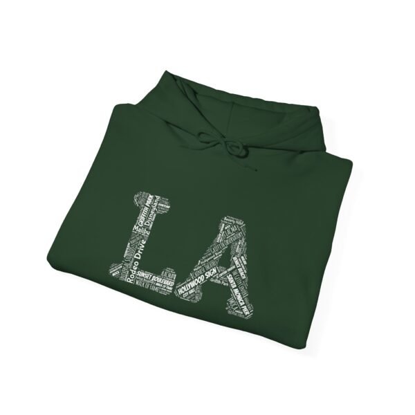 13559777866680174029_2048.jpeg LA Word Art Unisex Hoodie with LA landmarks S-5XL