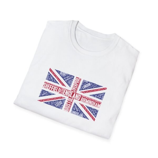 Union Jack Cities T-Shirt – 100% Cotton Design Featuring UK Cities, Sizes XS-5XL