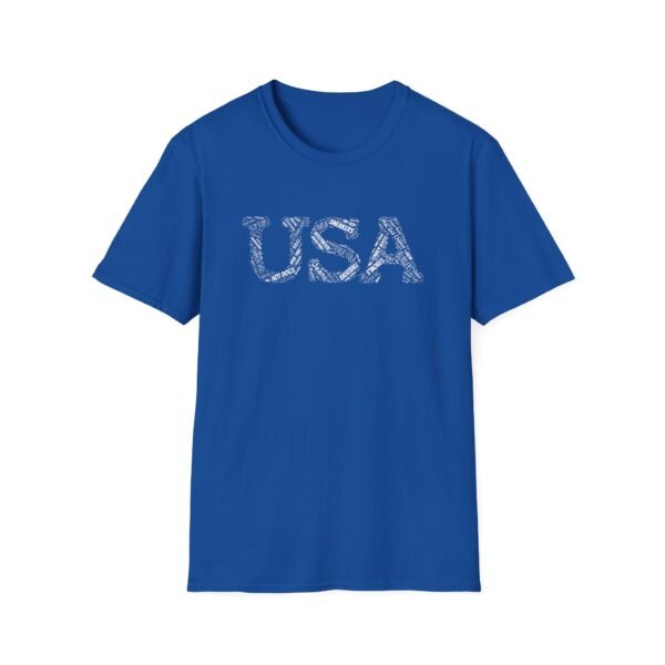USA Typography T-Shirt – 100% Cotton Design Featuring Iconic American Words, Sizes XS-5XL