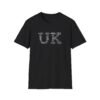 UK Typography T-Shirt – 100% Cotton Design Featuring Iconic UK Symbols, Sizes XS-5XL