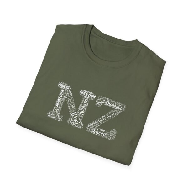 NZ Typography T-Shirt – 100% Cotton Design Featuring Iconic New Zealand Words, Sizes XS-5XL