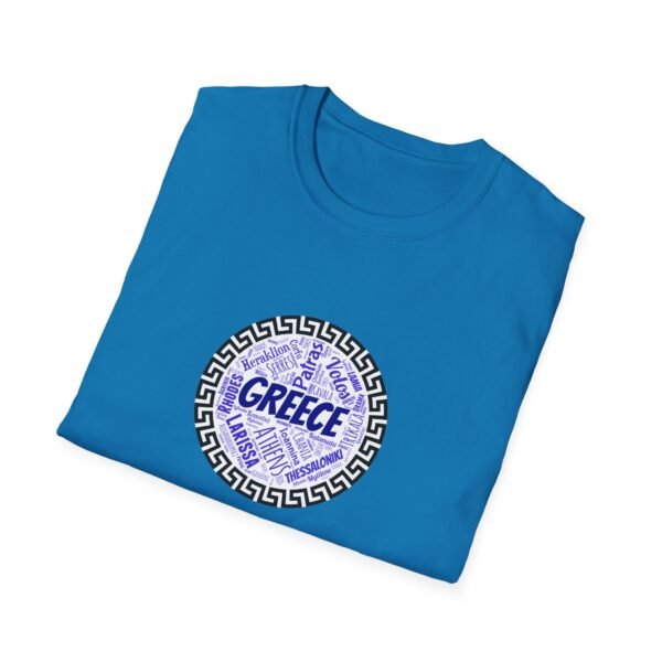 Greece T-Shirt – 100% Cotton, Greek Cities Typography Wordart Design XS-5XL