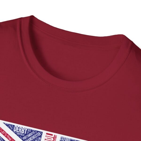 Union Jack Cities T-Shirt – 100% Cotton Design Featuring UK Cities, Sizes XS-5XL