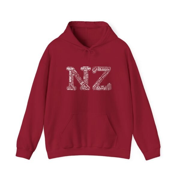 NZ Typography Hoodie – Unisex Design Featuring Iconic New Zealand Words, Sizes S-5XL