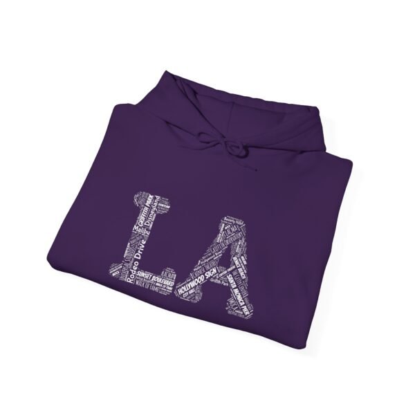 14823221749752229394_2048.jpeg LA Word Art Unisex Hoodie with LA landmarks S-5XL