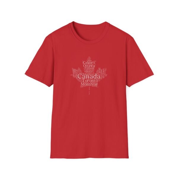 Maple Leaf Canada T-Shirt – 100% Cotton Design Featuring Canadian Cities, Sizes XS-5XL