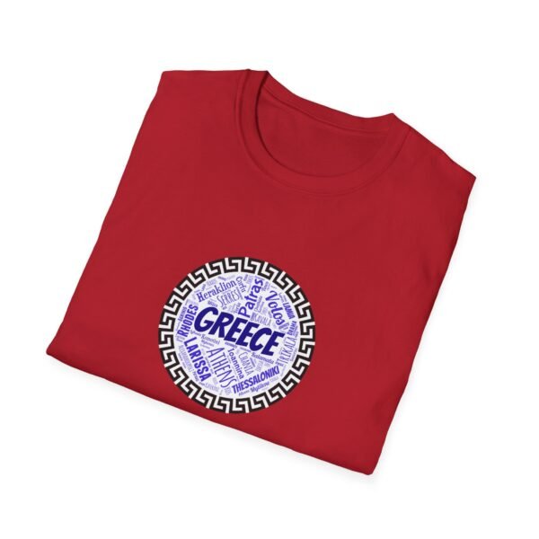 Greece T-Shirt – 100% Cotton, Greek Cities Typography Wordart Design XS-5XL