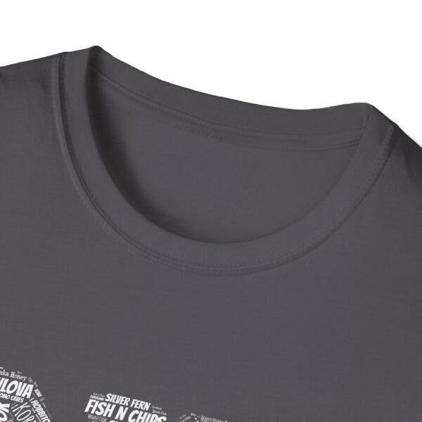 NZ Typography T-Shirt – 100% Cotton Design Featuring Iconic New Zealand Words, Sizes XS-5XL