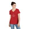 16589745758606536328_2048.jpeg Maple Leaf Women’s V-Neck T-Shirt – 100% Cotton, Canadian Cities Design S-3XL