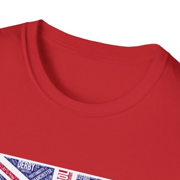 Union Jack Cities T-Shirt – 100% Cotton Design Featuring UK Cities, Sizes XS-5XL