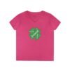 Irish Four-Leaf Clover Women’s V-Neck T-Shirt – 100% Cotton, Lucky Ireland Design S-3XL