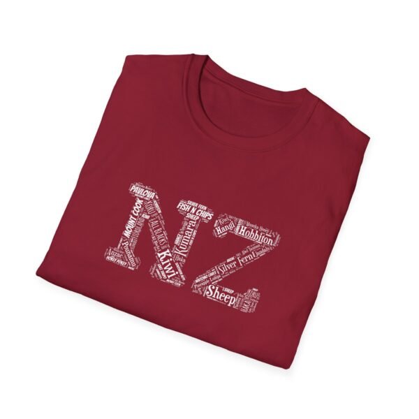 NZ Typography T-Shirt – 100% Cotton Design Featuring Iconic New Zealand Words, Sizes XS-5XL