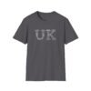 UK Typography T-Shirt – 100% Cotton Design Featuring Iconic UK Symbols, Sizes XS-5XL
