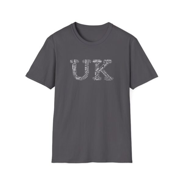 UK Typography T-Shirt – 100% Cotton Design Featuring Iconic UK Symbols, Sizes XS-5XL