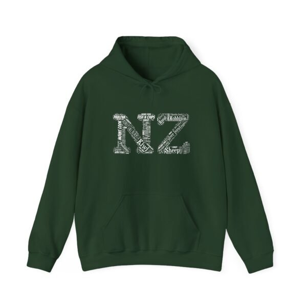 NZ Typography Hoodie – Unisex Design Featuring Iconic New Zealand Words, Sizes S-5XL