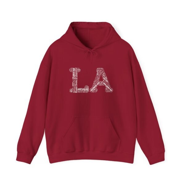 17966221000639346784_2048.jpeg LA Word Art Unisex Hoodie with LA landmarks S-5XL