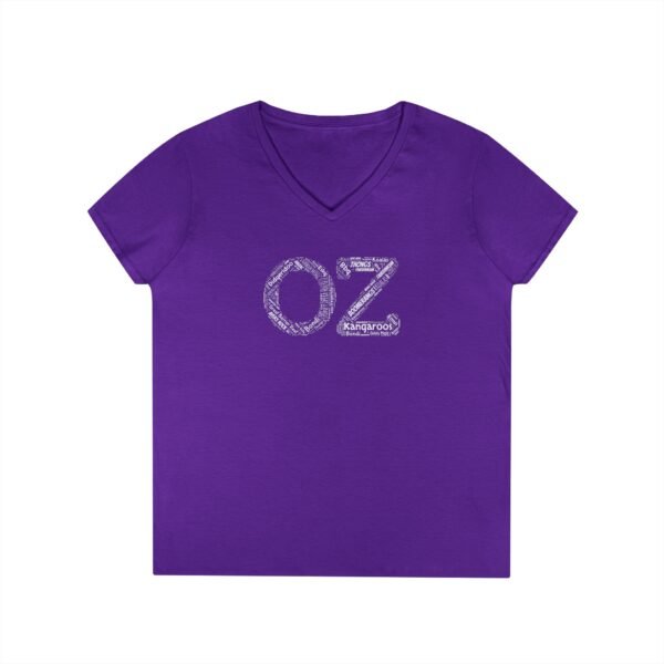 Australia ‘OZ’ V-Neck T-Shirt – 100% Cotton, Iconic Aussie Words Design S-3XL