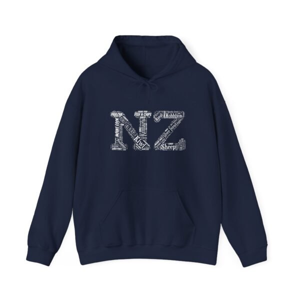 NZ Typography Hoodie – Unisex Design Featuring Iconic New Zealand Words, Sizes S-5XL