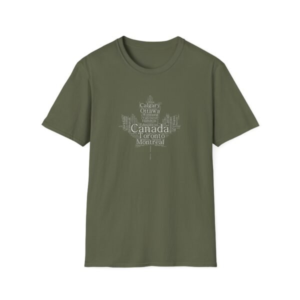 Maple Leaf Canada T-Shirt – 100% Cotton Design Featuring Canadian Cities, Sizes XS-5XL