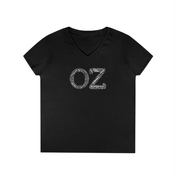 Australia ‘OZ’ V-Neck T-Shirt – 100% Cotton, Iconic Aussie Words Design S-3XL