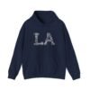 LA Word Art Unisex Hoodie with LA landmarks S-5XL
