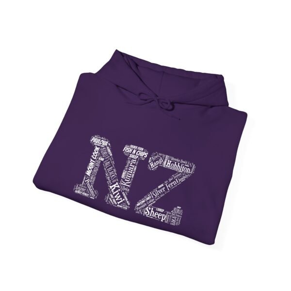 NZ Typography Hoodie – Unisex Design Featuring Iconic New Zealand Words, Sizes S-5XL