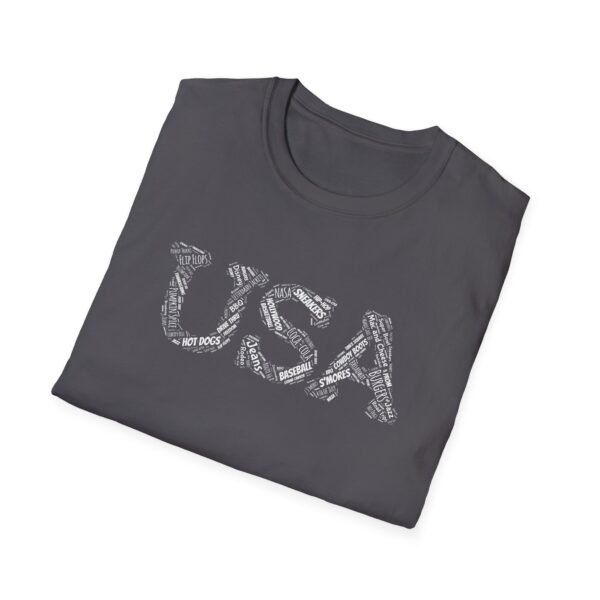 USA Typography T-Shirt – 100% Cotton Design Featuring Iconic American Words, Sizes XS-5XL