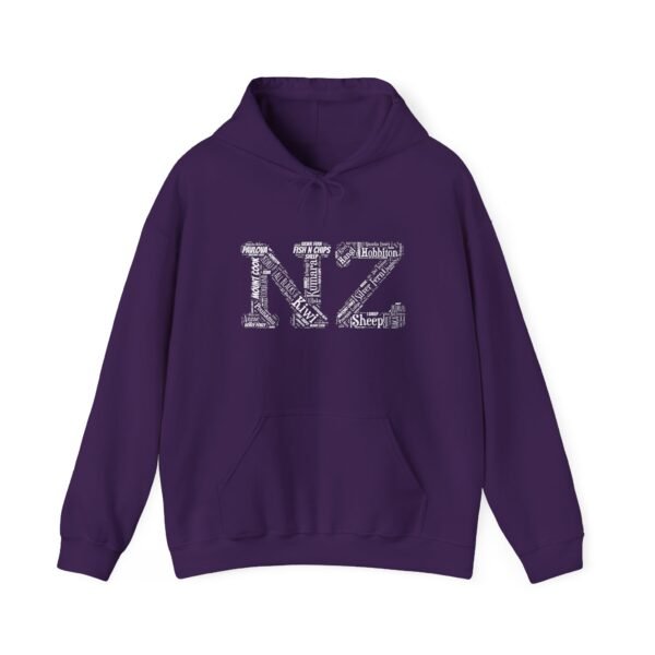 NZ Typography Hoodie – Unisex Design Featuring Iconic New Zealand Words, Sizes S-5XL