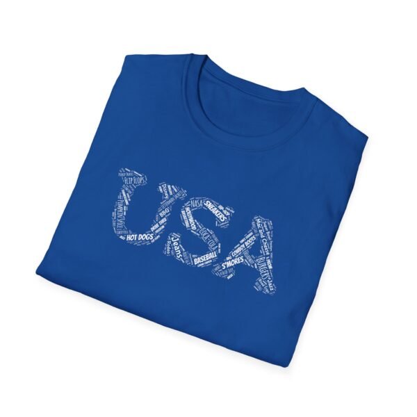 USA Typography T-Shirt – 100% Cotton Design Featuring Iconic American Words, Sizes XS-5XL