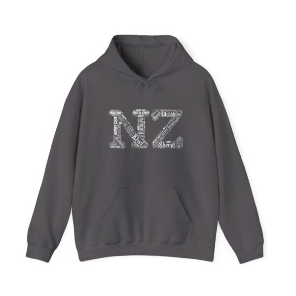 NZ Typography Hoodie – Unisex Design Featuring Iconic New Zealand Words, Sizes S-5XL