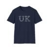 UK Typography T-Shirt – 100% Cotton Design Featuring Iconic UK Symbols, Sizes XS-5XL