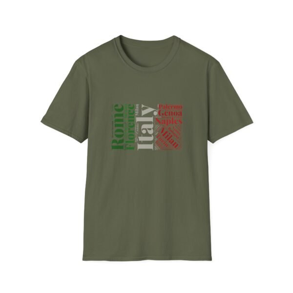 Italy Cities T-Shirt – 100% Cotton, Italian Flag Colors Design XS-5XL