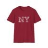 NY Typography T-Shirt – 100% Cotton Design Featuring Iconic New York City, Sizes XS-5XL