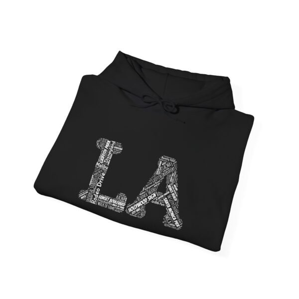 5330626971122568259_2048.jpeg LA Word Art Unisex Hoodie with LA landmarks S-5XL