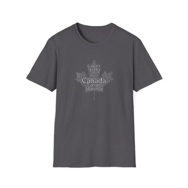 Maple Leaf Canada T-Shirt – 100% Cotton Design Featuring Canadian Cities, Sizes XS-5XL